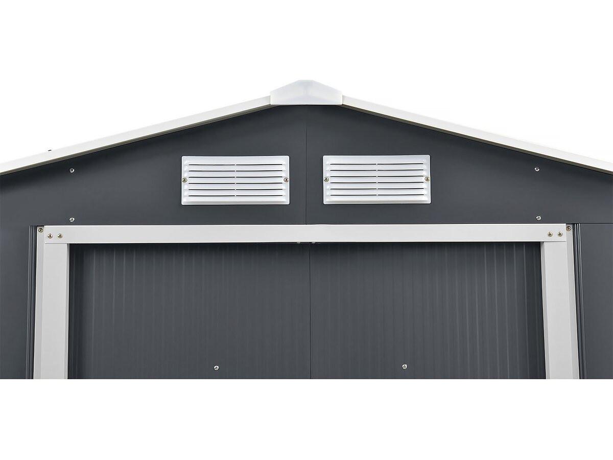 METALL-GARTENHAUS vegas Grau - Grau, Metall (267/202/245cm) - Habitat Garten