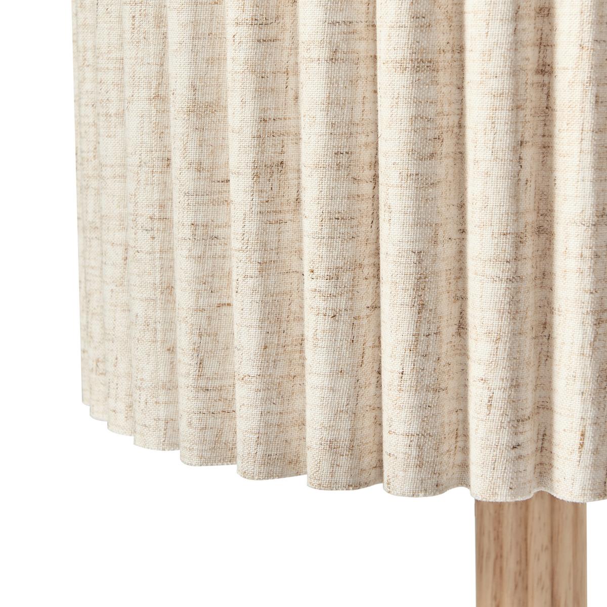 TISCHLAMPE Leinen Hellbeige Belessa - Beige/Schwarz, Textil (30/30/50cm) - Beliani