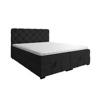BOXBETT Gisel - Schwarz, Holzwerkstoff/Textil (120/200cm) - Fun Möbel