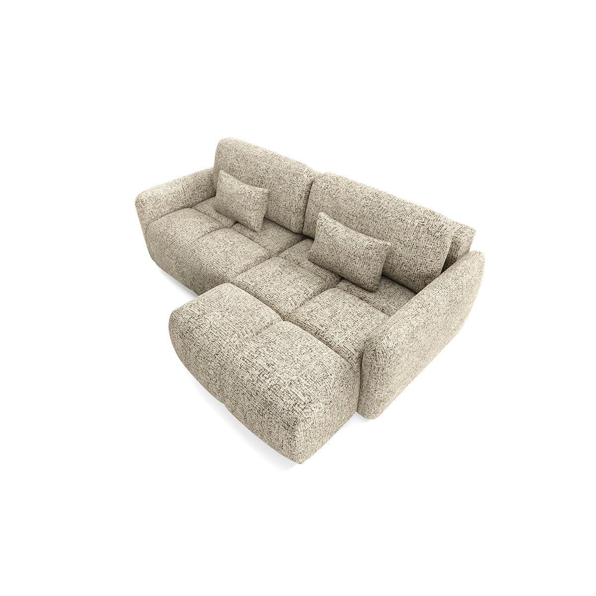 ECKSOFA Vittoria Beige meliert - Beige, Holz (240/165cm) - Petits-meubles