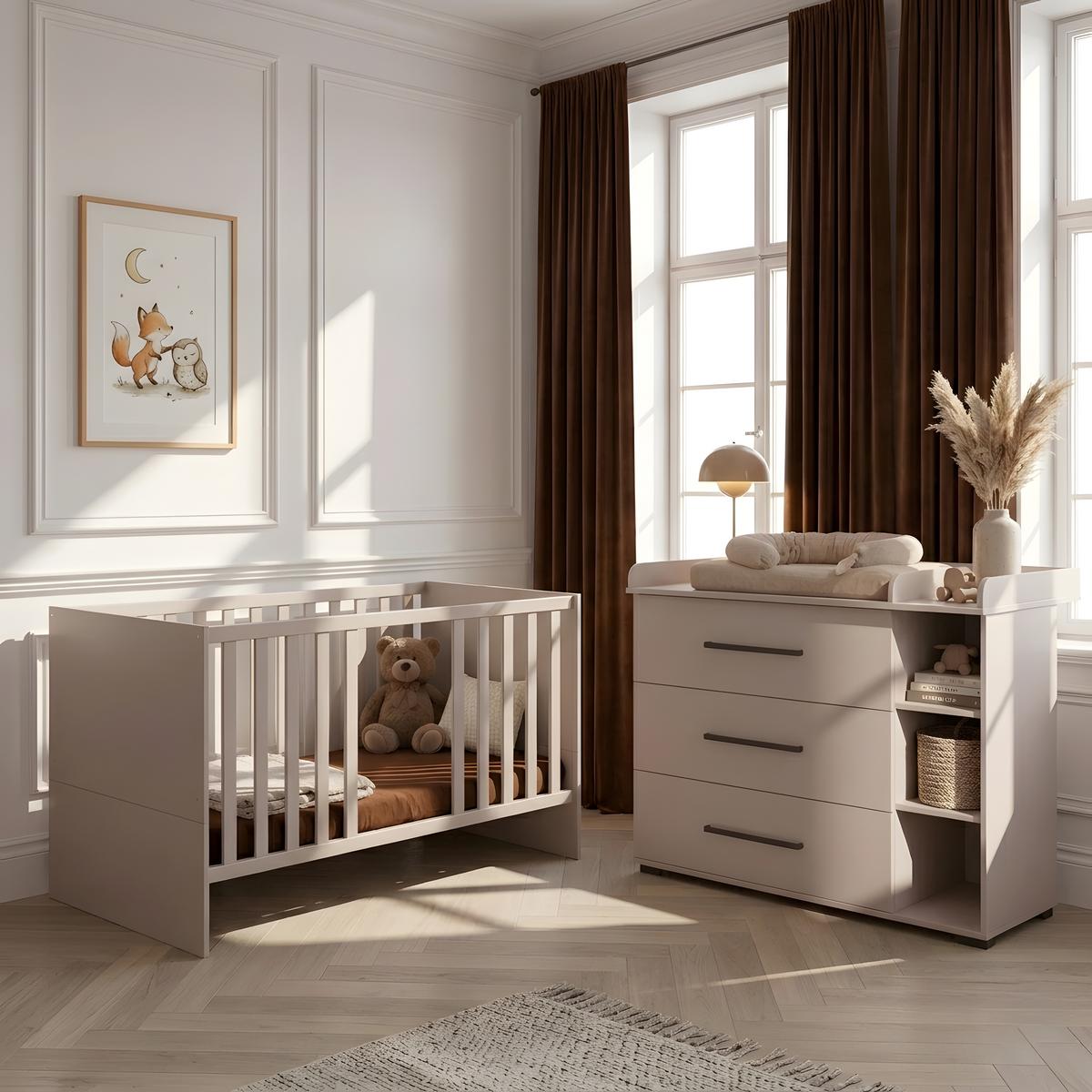 BABYBETT Essentials Premium Cashmere - Hellbraun, Holz/Holzwerkstoff (70/140cm) - arthur berndt