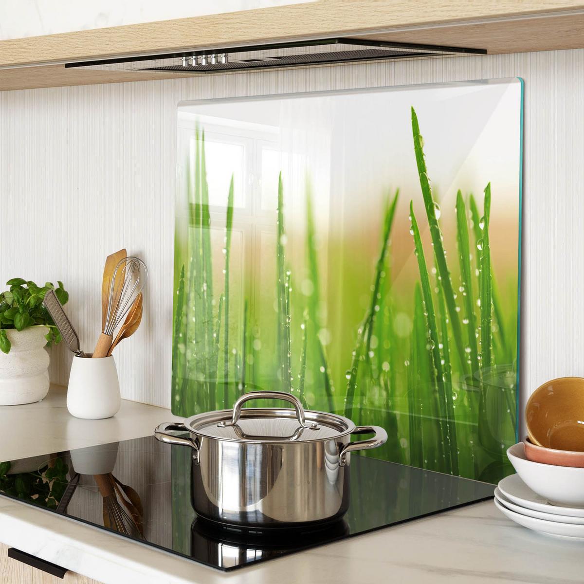 GLASPLATTE 60x52 cm Gras - Grün, Glas (60/0.4/52cm) - TULUP