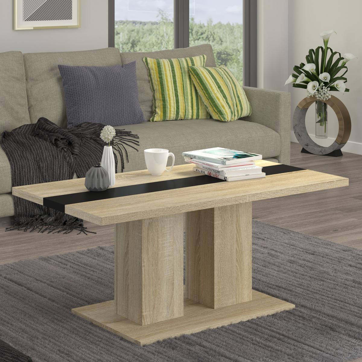 COUCHTISCH CASTELLA 110/52,7/60 cm Sonoma Eiche - Sonoma Eiche, Holzwerkstoff (60/110/52.7cm) - MASSENO