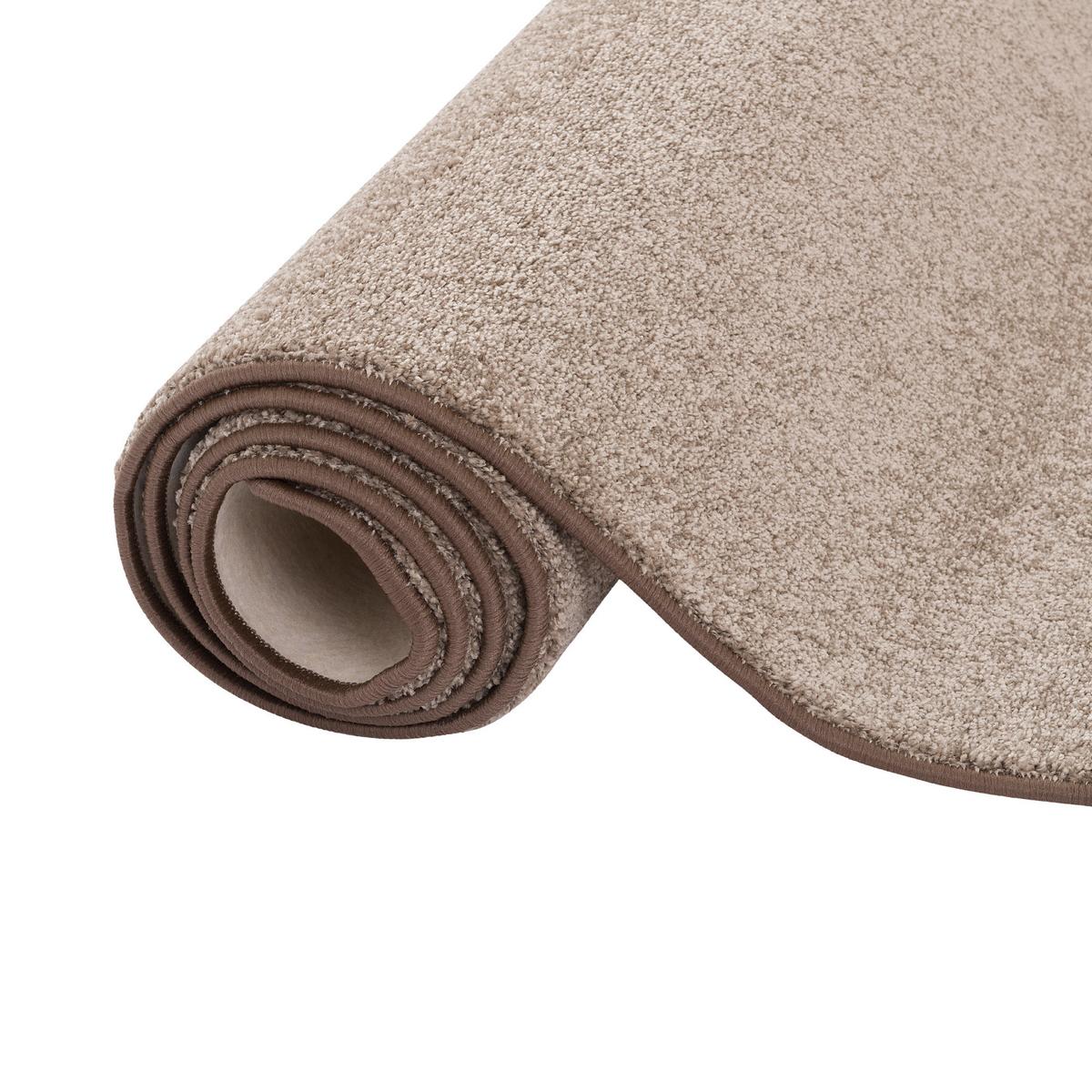 HOCHFLOR VELOURS TEPPICH LUNA - Taupe, Textil (160/200cm) - Snapstyle