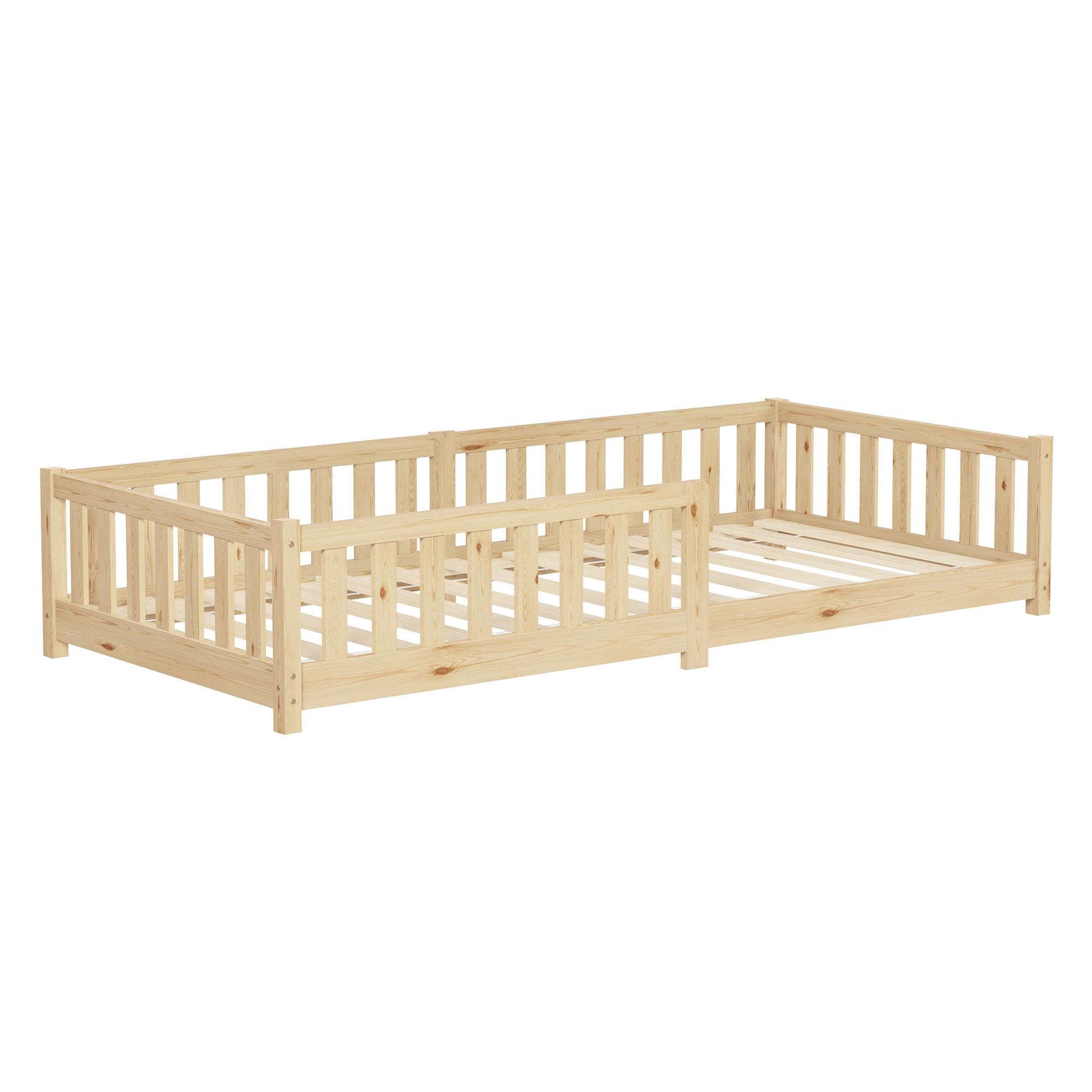 KINDERBETT 90x200 cm Natur aus Kiefernholz - Naturfarben, Holz (90/200cm) - ML-DESIGN