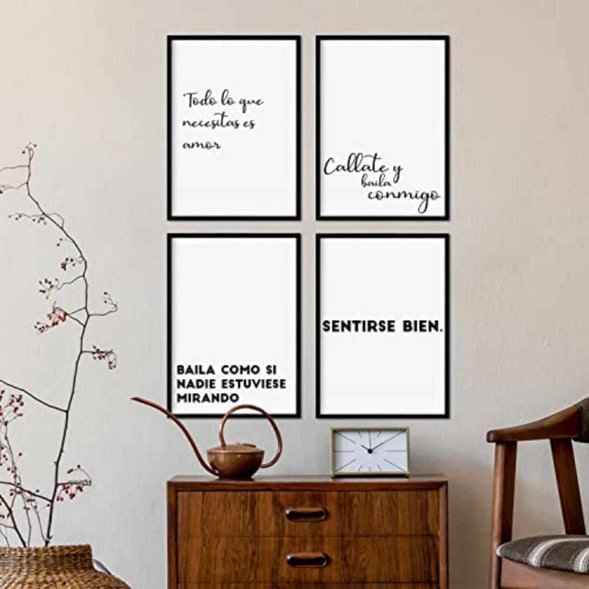 POSTER Set mit 4 Tanzen TypografieStil A3 Rahmenlos - Klar, Papier (29.7/3cm) - Nacnic