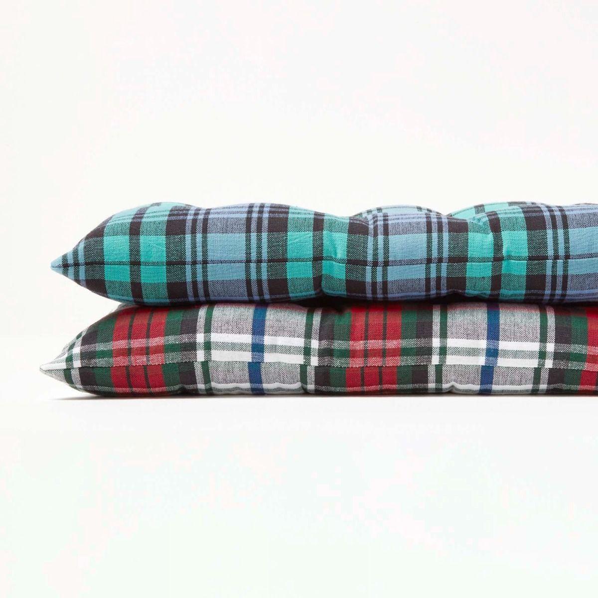 BANKAUFLAGE Macduff Schottenkaro 2-Sitzer - Rot, Textil (108/42/5cm) - Homescapes