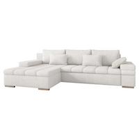 ECKSOFA Bangkok Premium, Seite: Links - Silberfarben/Creme, Holz/Textil (310/175cm) - MIRJAN24
