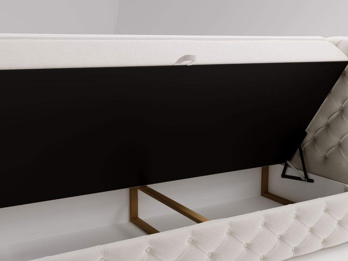 BOXBETT Canolo 160x200 Cremige - Creme, Holz/Textil (160/200cm) - Graingold