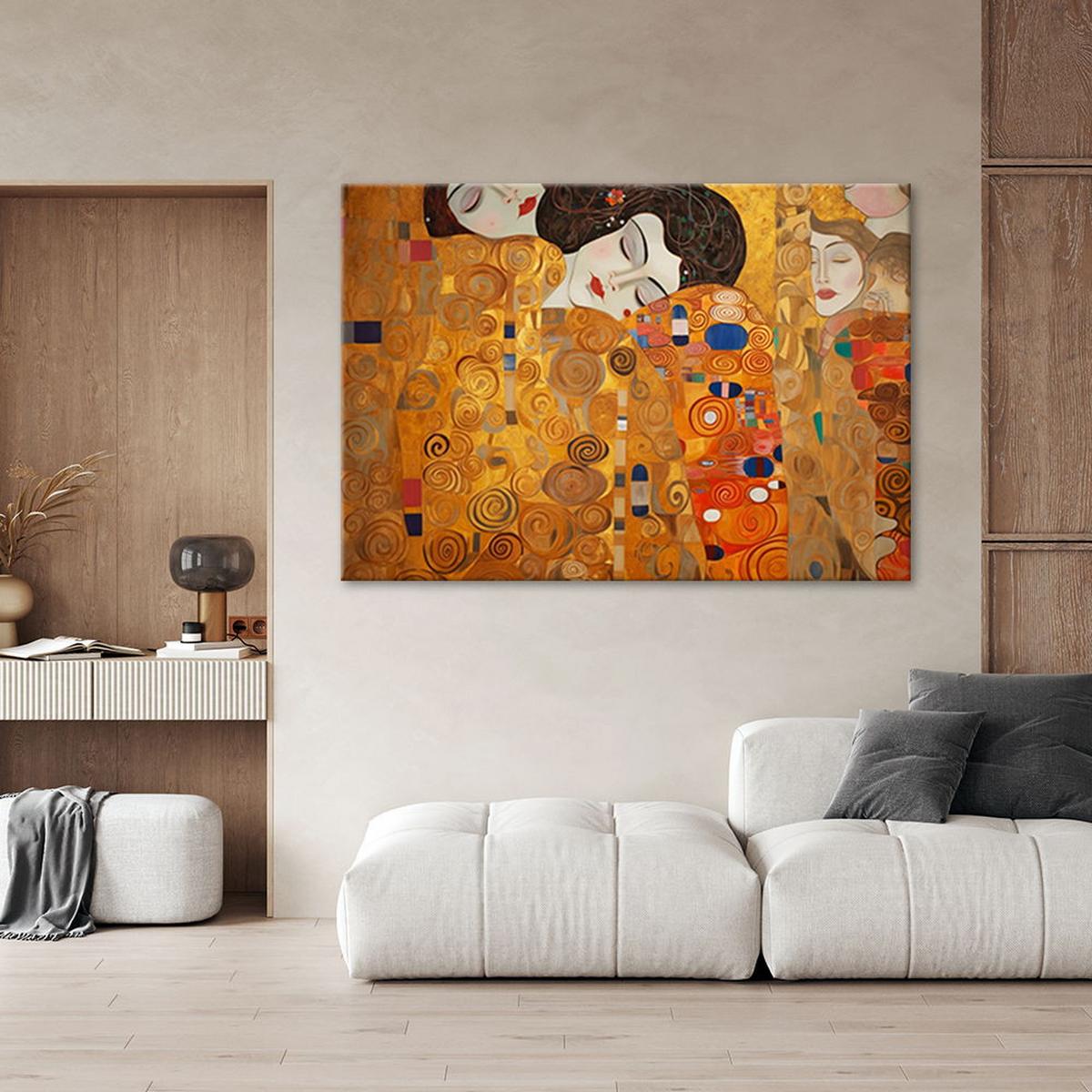 KUNSTDRUCK Gold 120/80 cm - Goldfarben, Textil (120/80cm) - KUNSTLOFT