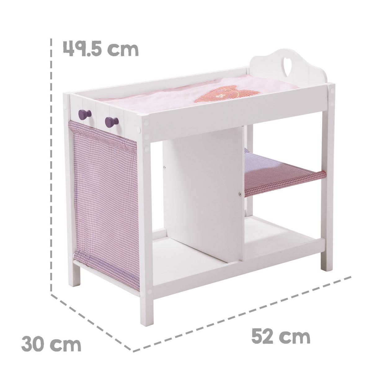 PUPPENKOMMODE Fienchen - Rosa, Holzwerkstoff (30/49.5/52cm) - Roba