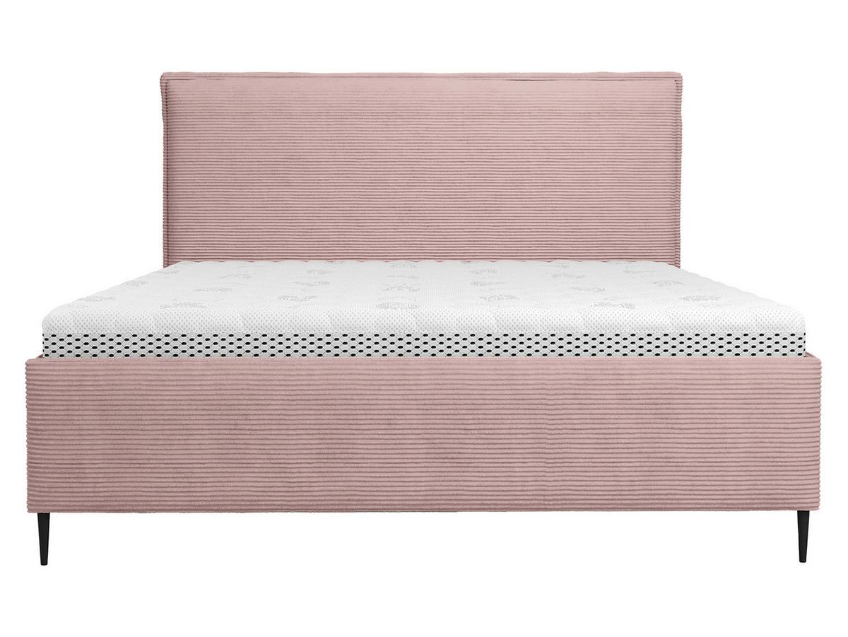 POLSTERBETT Puretta - Hellrosa/Schwarz, Holzwerkstoff/Textil (160/200cm) - MIRJAN24