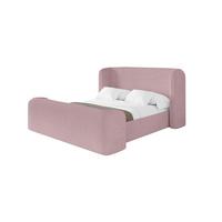 POLSTERBETT mit Bettkasten, Fußteil und Lattenrost, Bett mit Matratze H3/H4 - ESTI-Z 140x200 Rosa - Rosa, Holzwerkstoff/Textil (140/200cm) - ALTDECOR