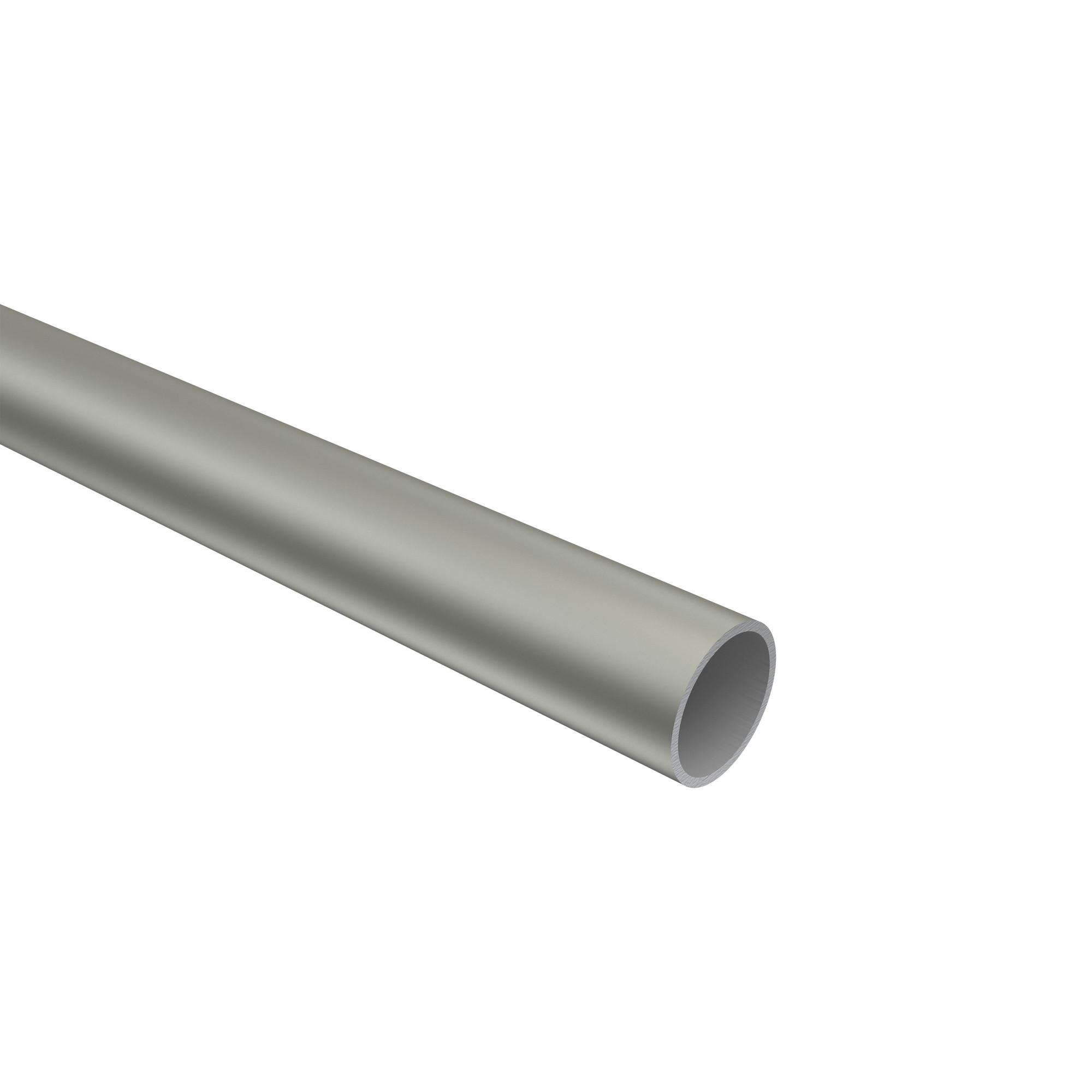 RUNDROHR 120 cm, 16 mm Ø Chrom matt - Nickelfarben, Metall (120cm) - INTERDECO