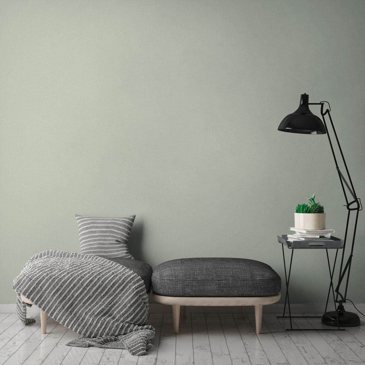 VLIESTAPETE Grün 53/1005 cm - Grün, Textil (53/1cm) - KUNSTLOFT