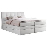 BOXSPRINGBETT GOLD-10 KING 120/200 Weiß Kunstleder - H3 - Weiß, Holz/Textil (120/200cm) - MKS