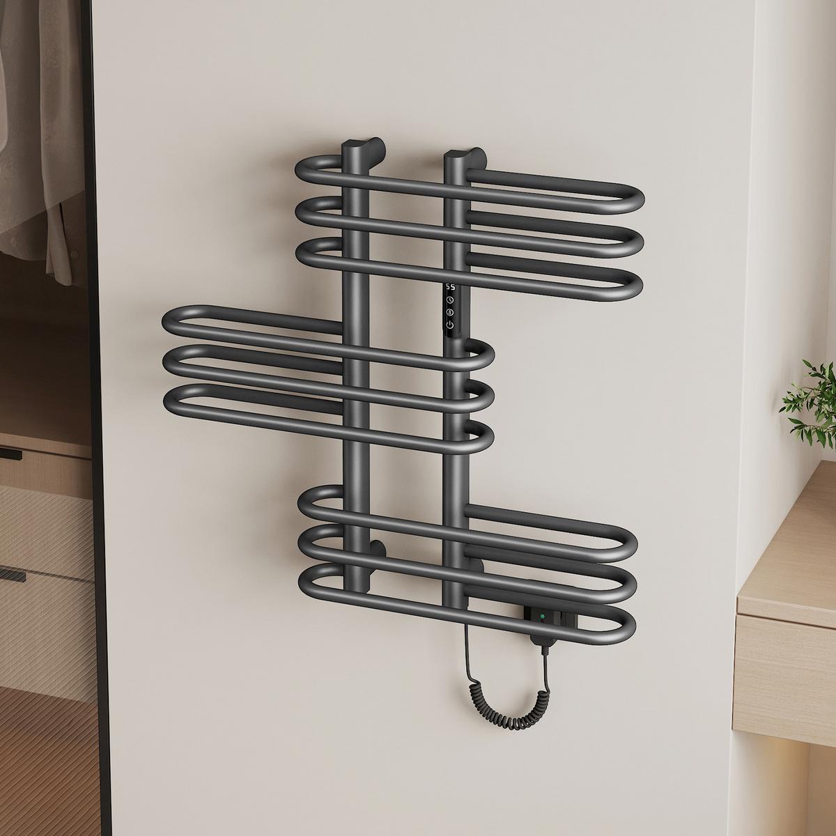 HEIZKÖRPER Elektrisch Anthrazit 70/66/16,5 cm - Anthrazit, Metall (66/66/16.5cm) - EMKE