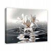BILDER Abstrakt Blumen Modern 120x80 - Multicolor, Holzwerkstoff (120/80cm) - Wallarena