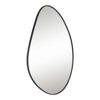 WANDSPIEGEL Orland - Schwarz, Holzwerkstoff (46/82/3cm) - [en.casa]
