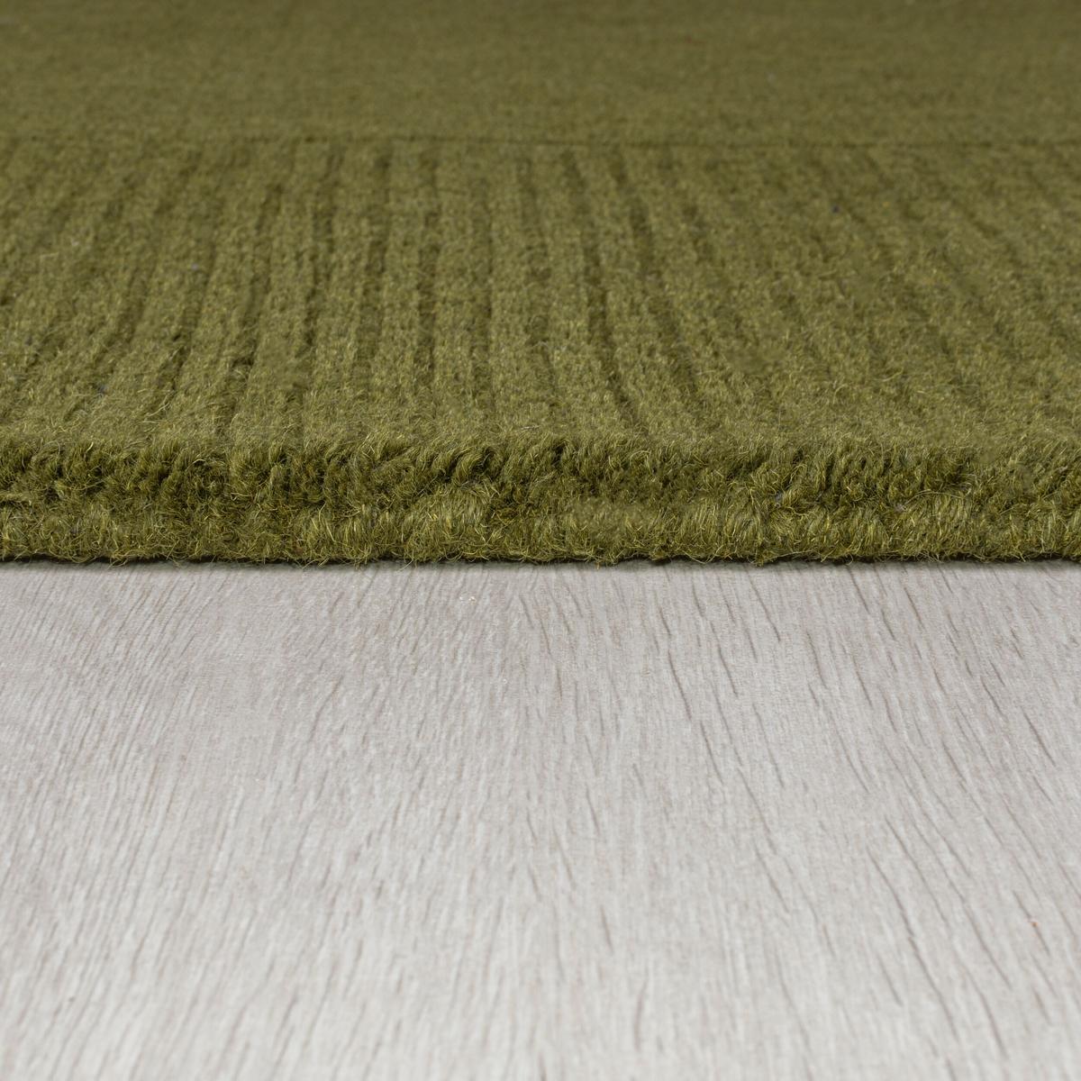 WOLLTEPPICH MOLE, einfarbig, Grün, 120 x 170 cm - Grün, Textil (170/120cm) - KADIMA DESIGN