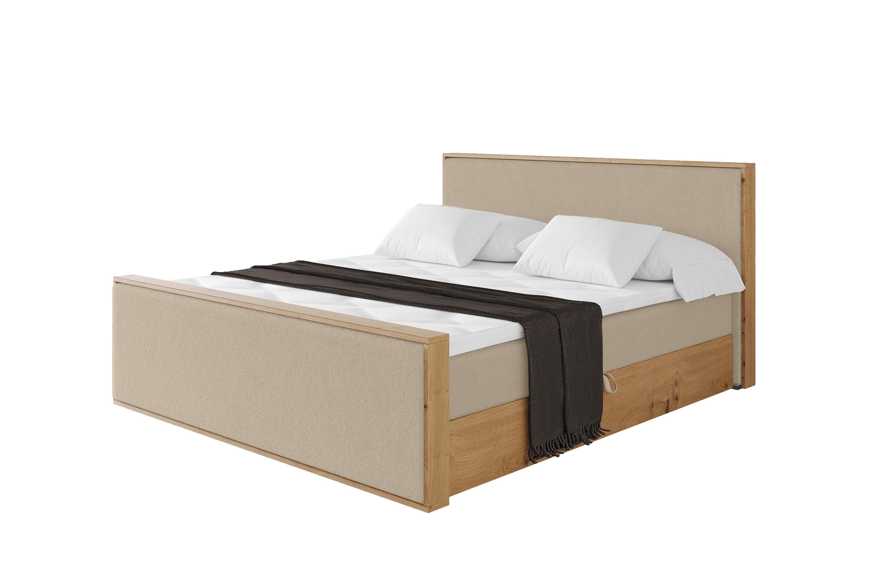 BOXBETT LOLLI9 -Z 160x200 - H3 Creme - Champagner, Holzwerkstoff (160/200cm) - ALTDECOR
