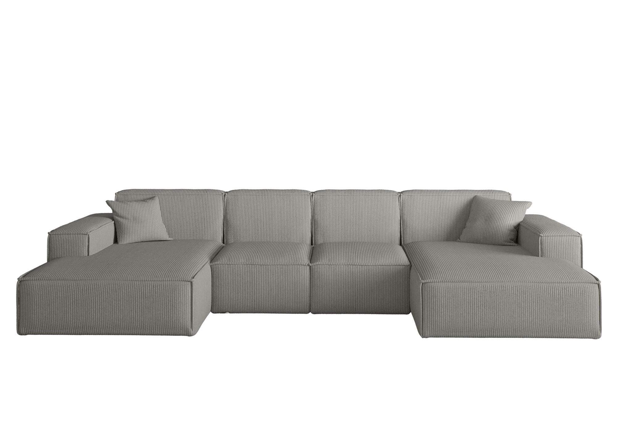 WOHNLANDSCHAFT Celes Premium Xs Scala - Grau, Holzwerkstoff/Textil (342/73/165cm) - Fun Möbel