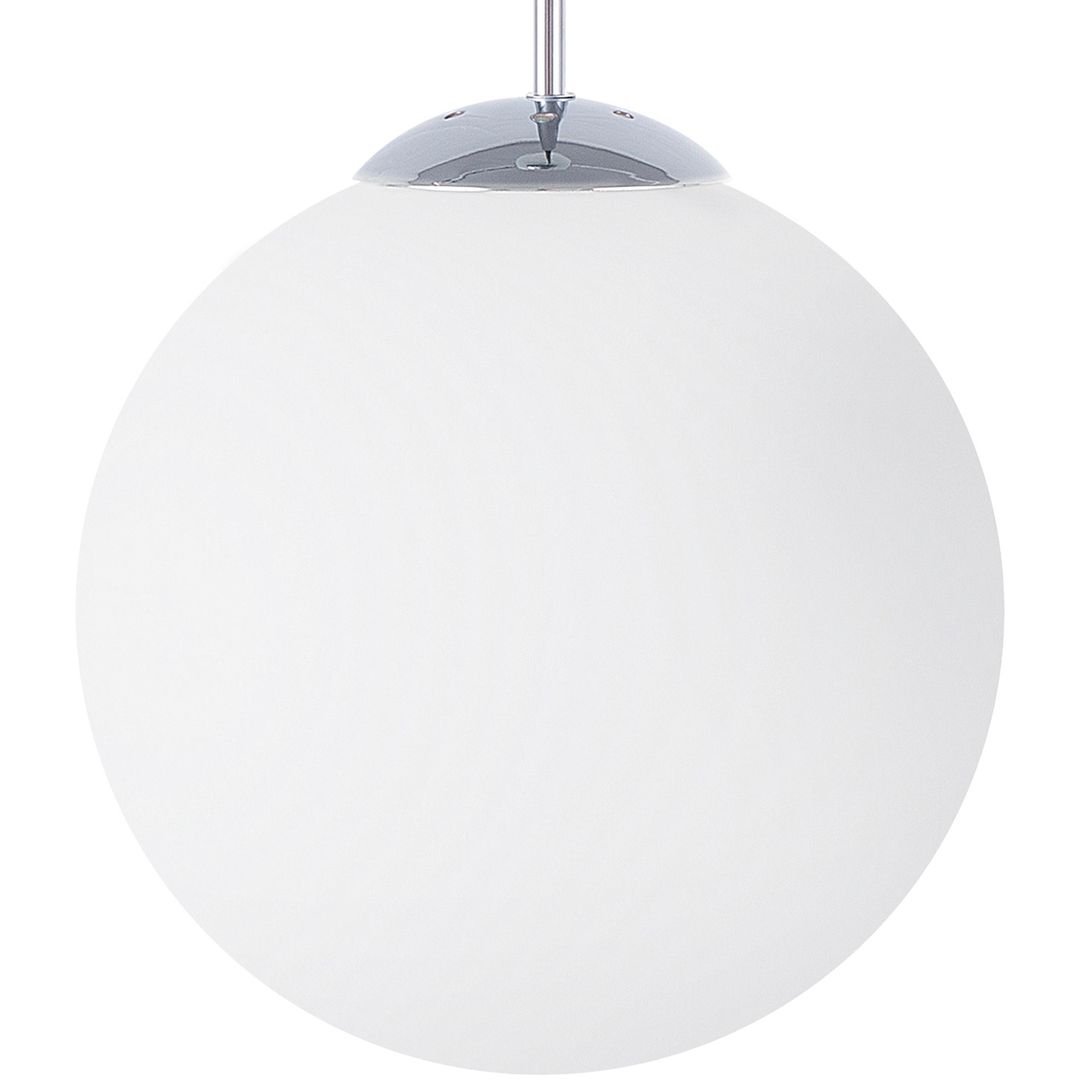 HÄNGELEUCHTE Barrow 40/40/147 cm - Weiß, Glas (40/40/147cm) - Beliani