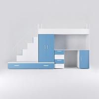 WEISSES Kinderset RAJ 5 MAT - Pastellblau/Weiß, Holzwerkstoff (320/180/86cm) - Lookway