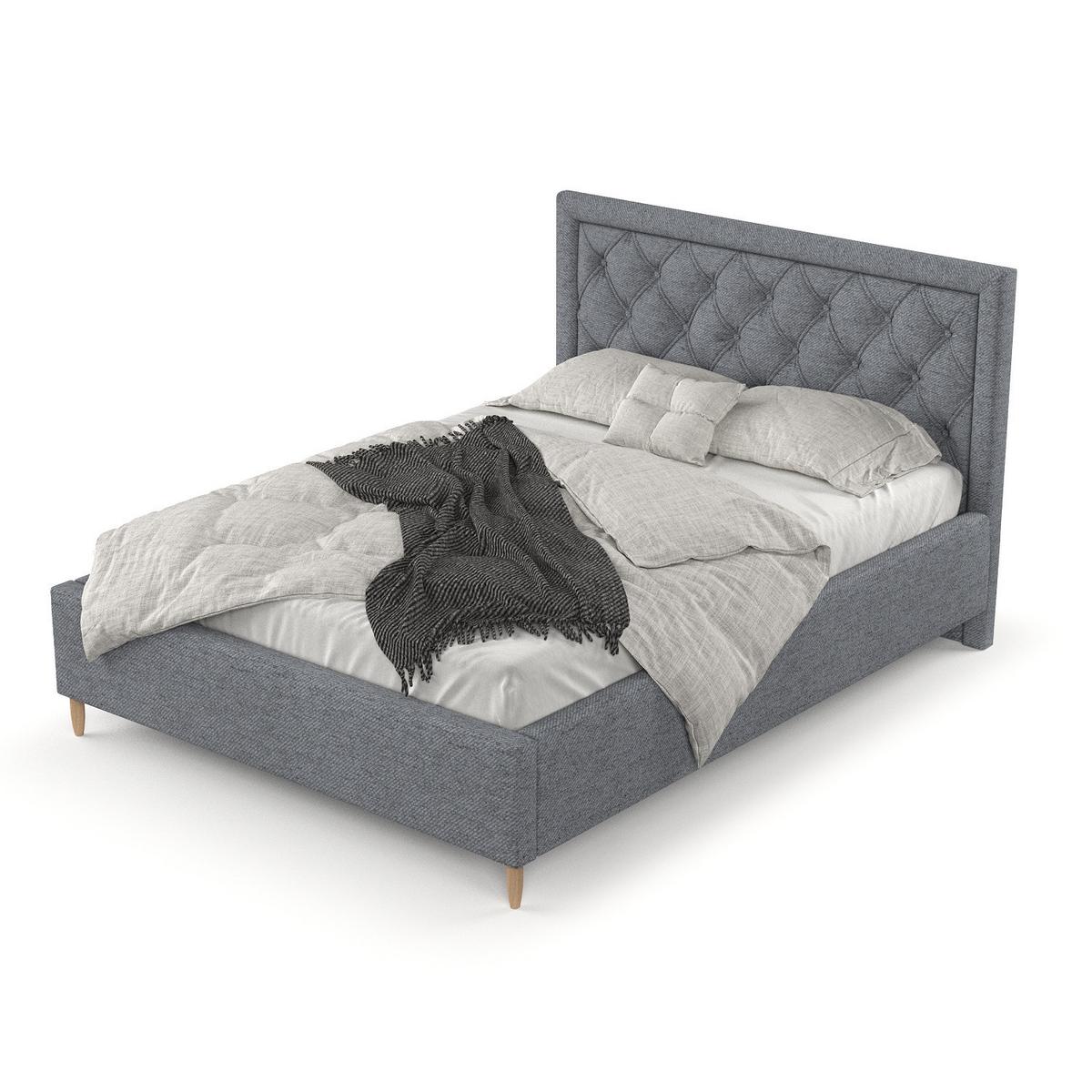 POLSTERBETT Lido 140/200 cm Grau im Neve Stoff - Naturfarben/Grau, Holz/Holzwerkstoff (140/200cm) - AltaBeds