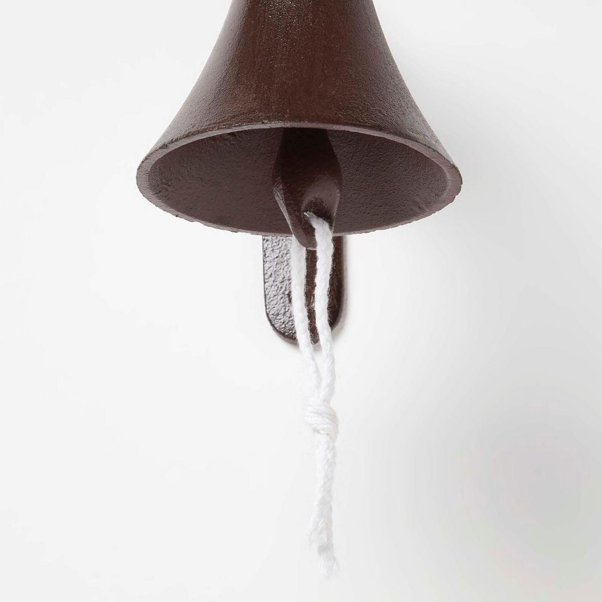TÜRGLOCKE Gusseisen Vögel - Braun, Metall (11/19/22cm) - Homescapes