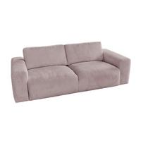 SOFA BODHI Pink Cord - Schwarz/Rosa, Kunststoff/Textil (242/80/110cm) - KAWOLA
