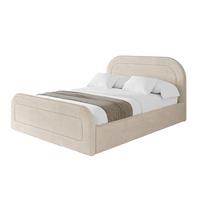 POLSTERBETT mit Bettkasten, Fußteil und Lattenrost, Boxbett ohne Matratze - LERAY-Z 120x200 Beige - Creme, Holzwerkstoff/Textil (120/200cm) - ALTDECOR