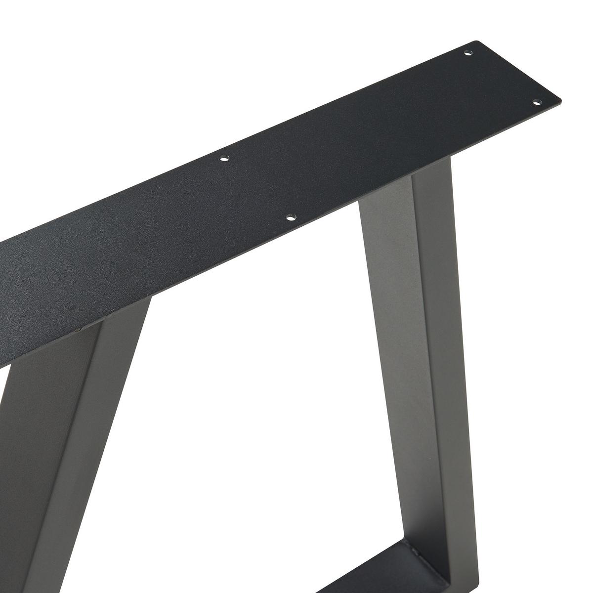 TISCHGESTELL-SET 2 TLG. Lyngby - Schwarz, Metall (70/72/10cm) - [en.casa]