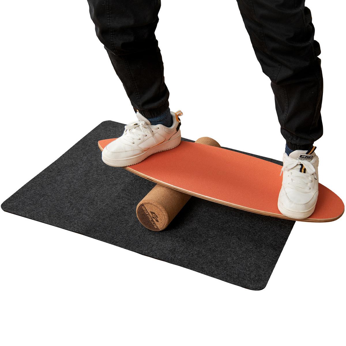BALANCIERBRETT Orange - Orange, Holz (82/28cm) - COSTWAY