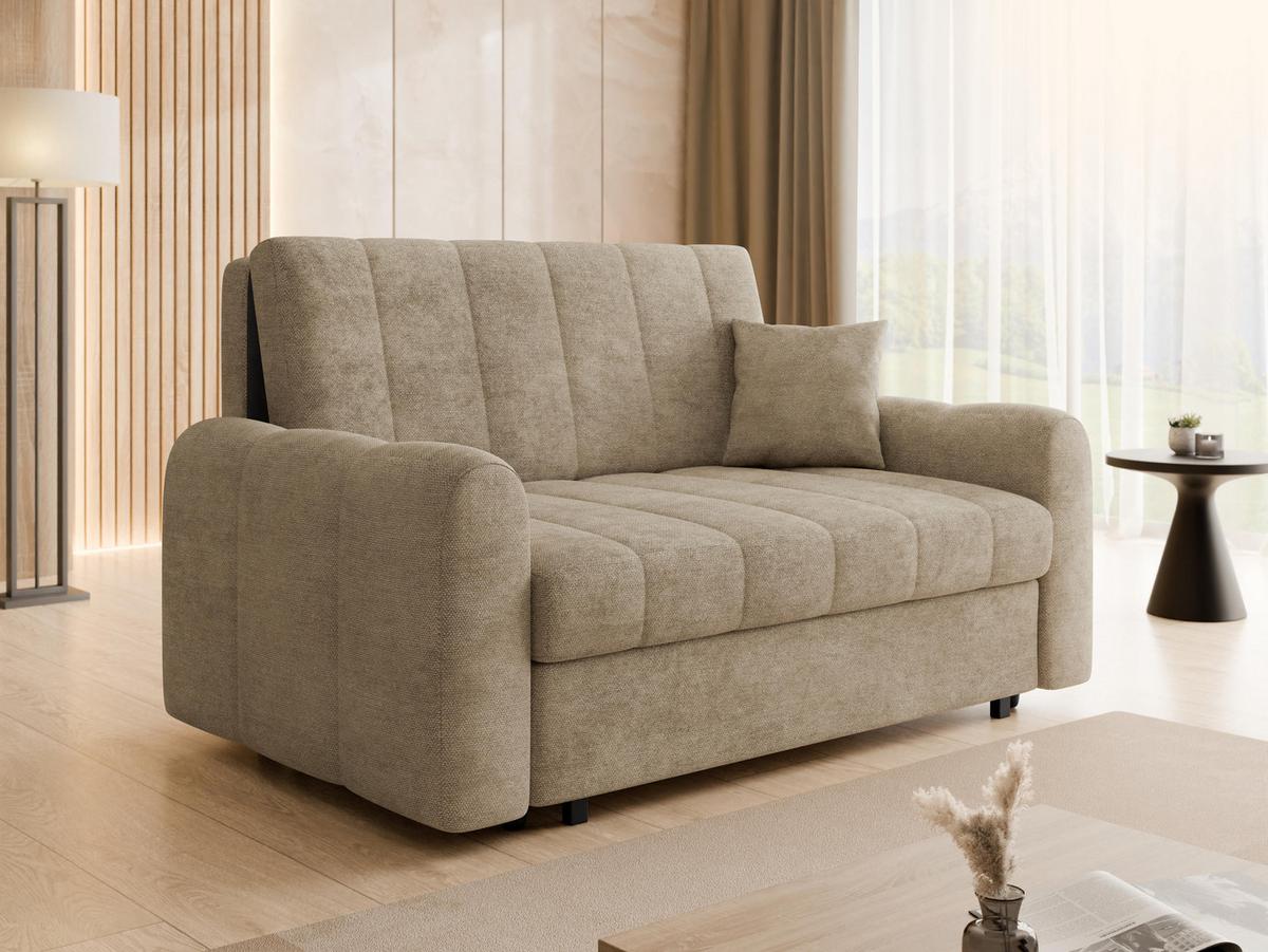 SCHLAFSOFA Viva Moon III - Hellbraun/Schwarz, Holz/Metall (168/85/98cm) - MIRJAN24