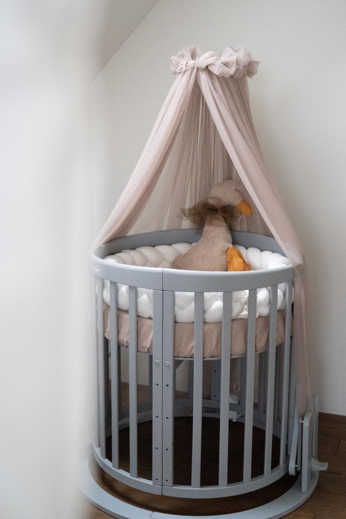 BABY Betthimmel Baldachin mit Himmelstange - Taupe, Textil - waldin