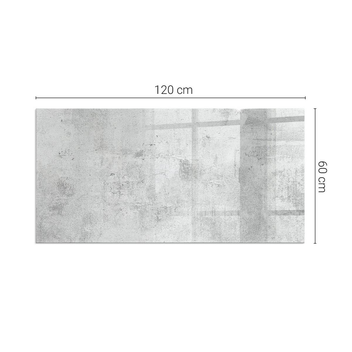 GLASPLATTE für Kamin 120x60 cm - Grau, Glas (120/60/0.4cm) - TULUP