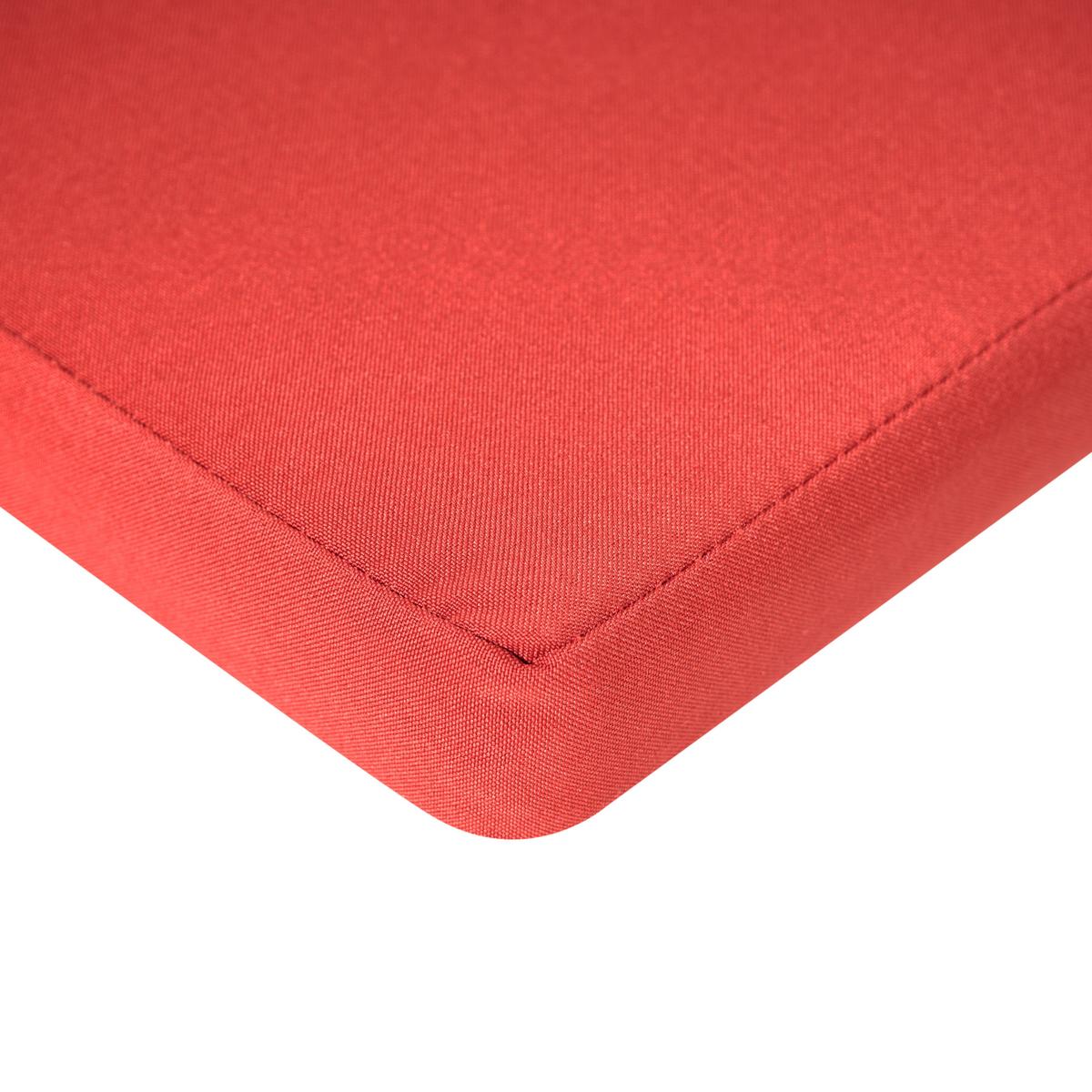 GARTENSTUHLKISSEN 8er-Set Rot 46/46 cm Sassari Premium - Rot, Textil (46/5/46cm) - Beliani