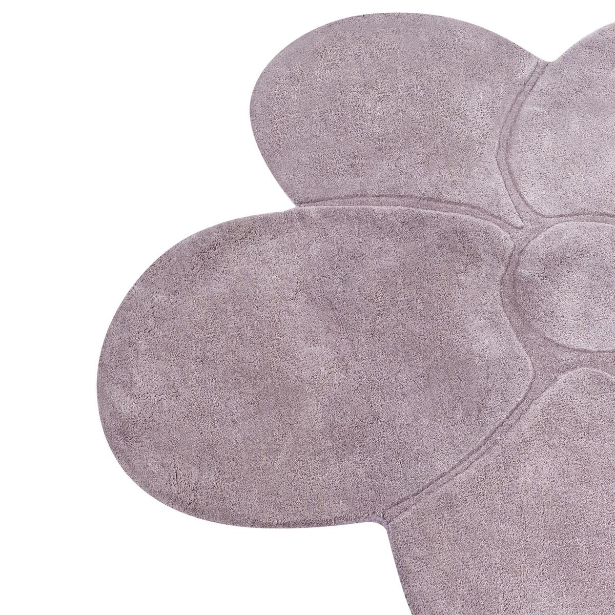TEPPICH Violett 140 cm Wolle Kokkini - Violett, Textil (140/140cm) - Beliani