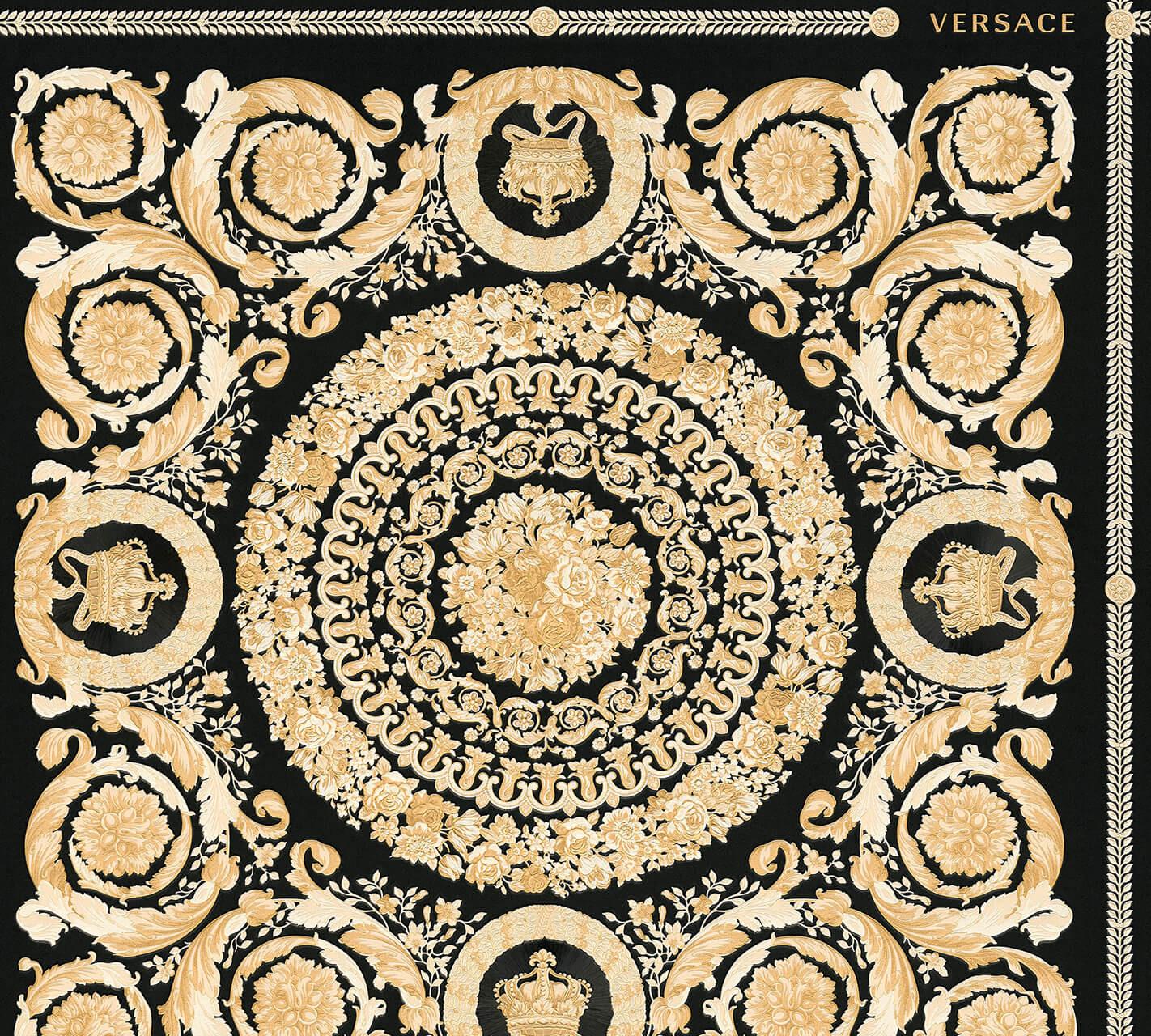 VLIESTAPETE 70/1005 cm - Goldfarben/Schwarz, Kunststoff/Textil (70/1cm) - KUNSTLOFT