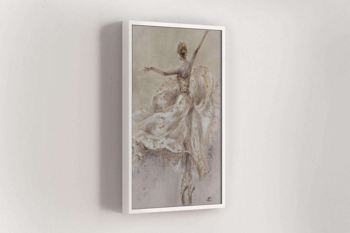 ACRYLBILD HANDGEMALT 60/90 cm - Beige, Holz/Textil (60/90cm) - KUNSTLOFT