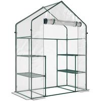 FOLIENGEWÄCHSHAUS, Transparent, Metall, PVC-Kunstoff - Transparent, Kunststoff (73/195/142cm) - Outsunny
