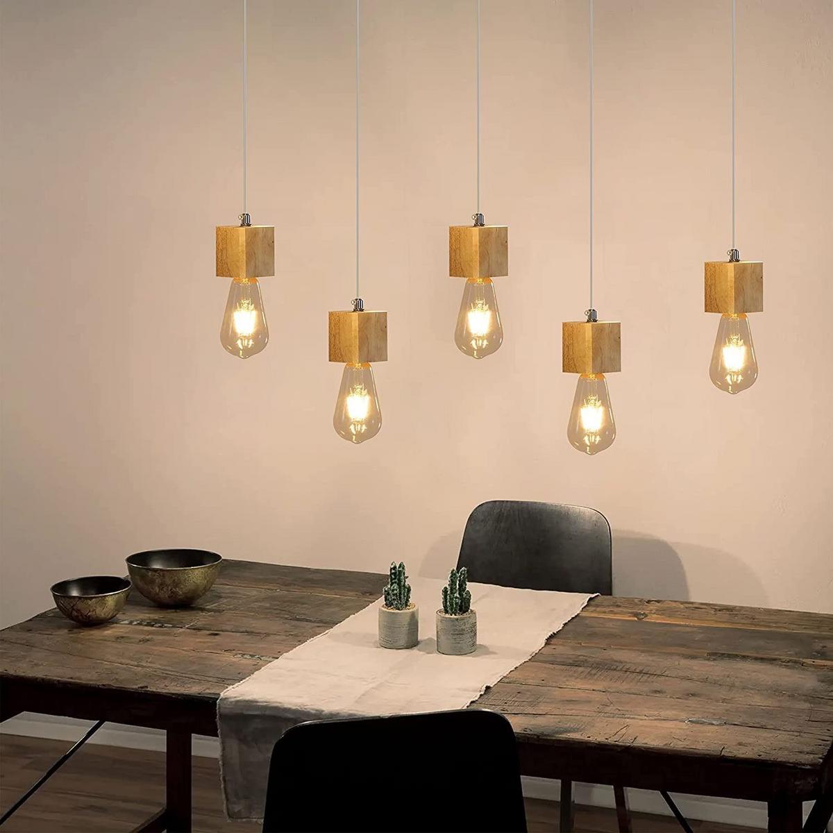 PENDELLEUCHTE Brunhilde 60/6/6 cm - Braun, Holz (60/6/6cm) - Nettlife