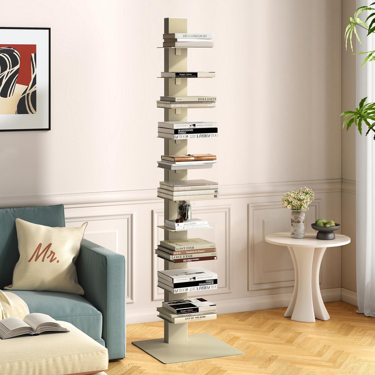 BÜCHERREGAL Eksjö - Beige, Metall (39/150/39cm) - [en.casa]