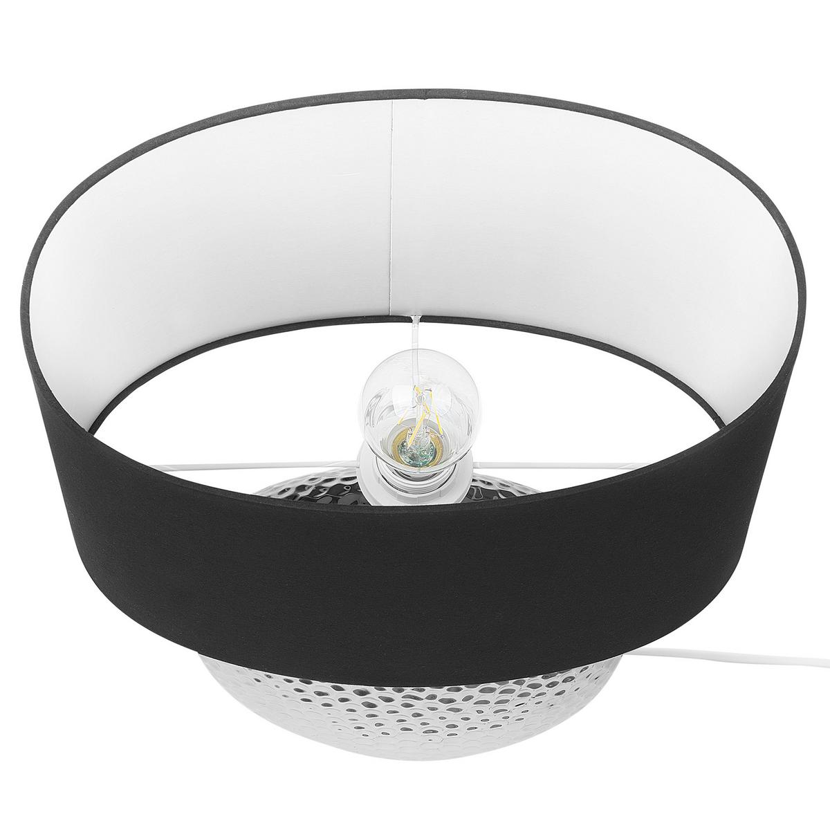 TISCHLAMPE Nasva 35/35/51 cm - Silberfarben, Keramik (35/35/51cm) - Beliani