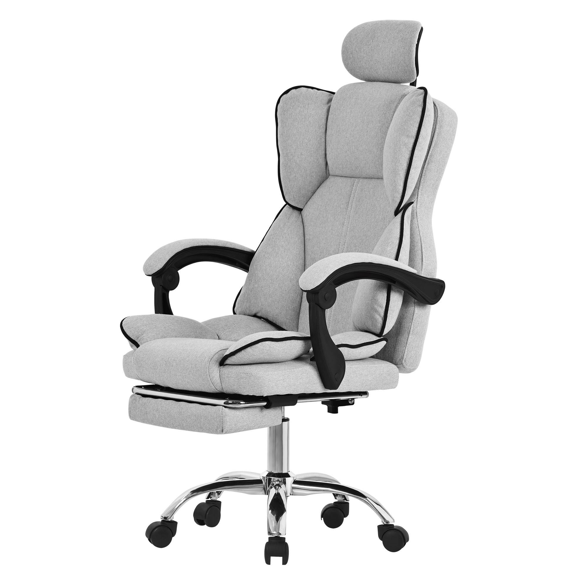 BÜROSTUHL Hellgrau - Silberfarben/Hellgrau, Kunststoff/Metall (66/130.5/59cm) - ML-DESIGN
