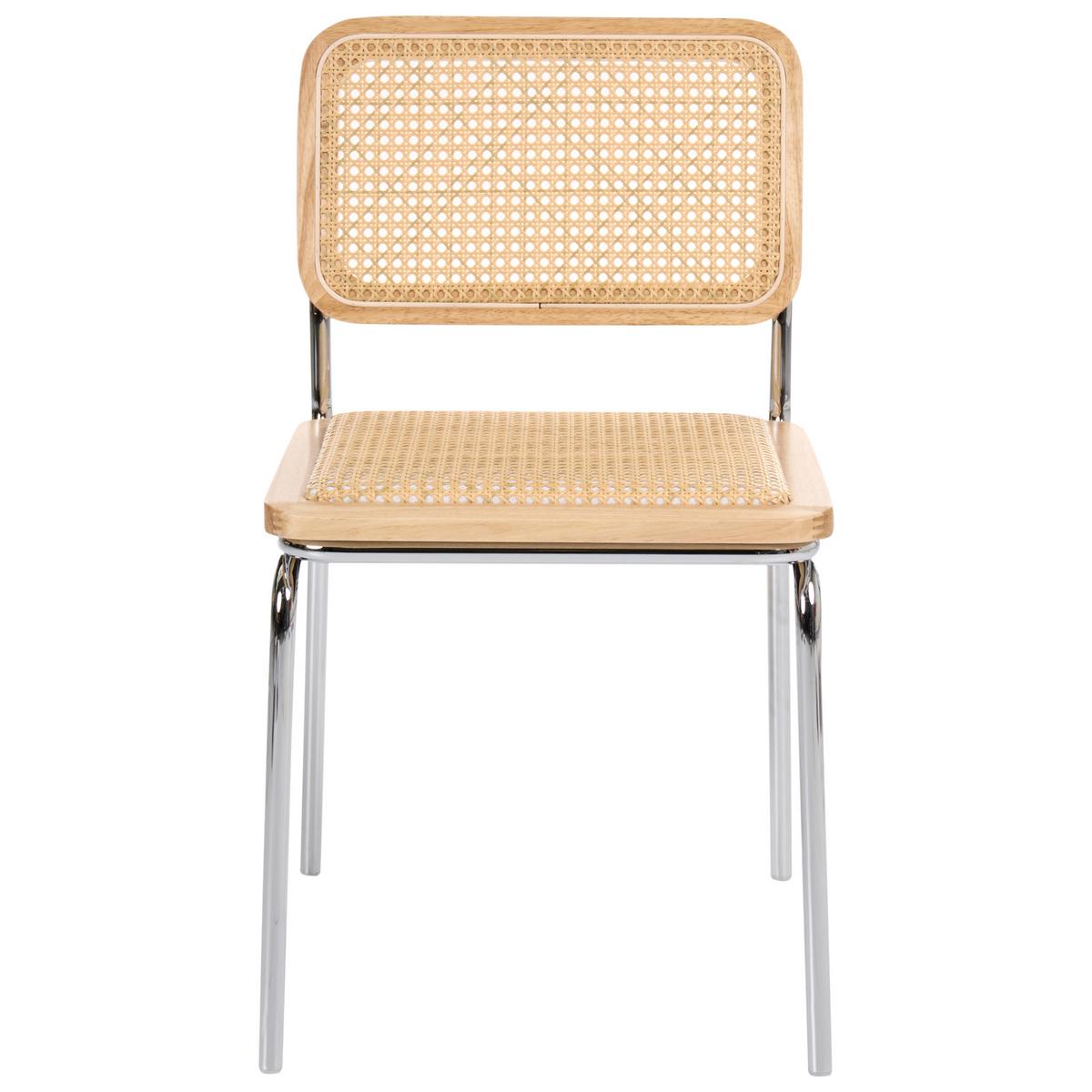 ESSZIMMERSTUHL 2er-Set Polyrattan Hellbraun Corvallis - Hellbraun, Kunststoff (48/83/58cm) - Beliani