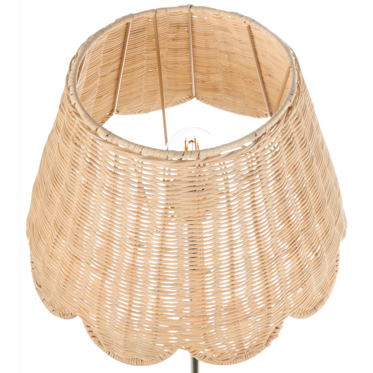 STEHLAMPE Naturfarben Salm - Messingfarben/Naturfarben, Kunststoff (40/40/148cm) - Beliani