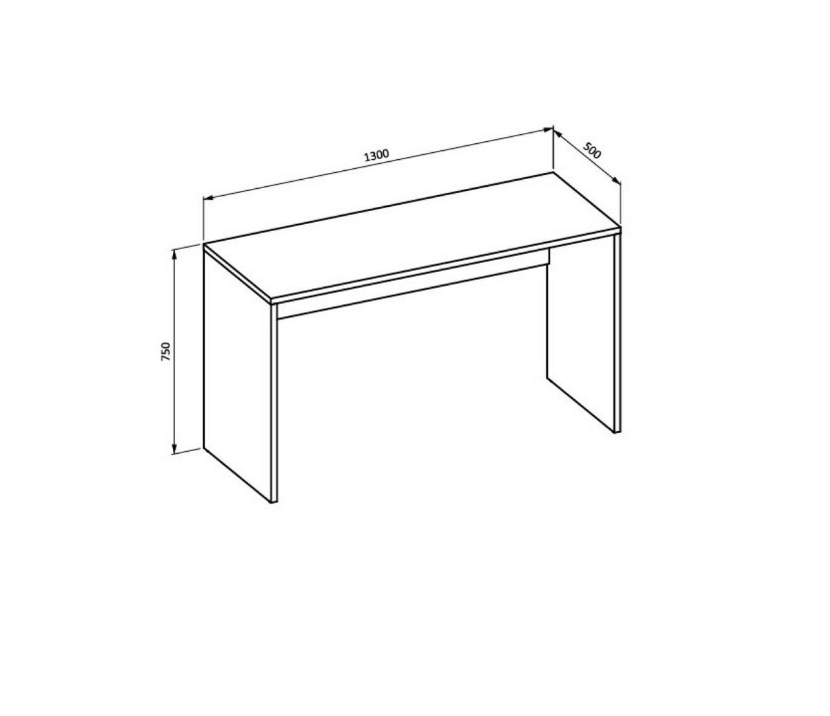 SCHREIBTISCH AMATO 130x50x75 cm Bürotisch Computertisch, Schwarz - Schwarz, Holzwerkstoff (50/130/75cm) - MASSENO