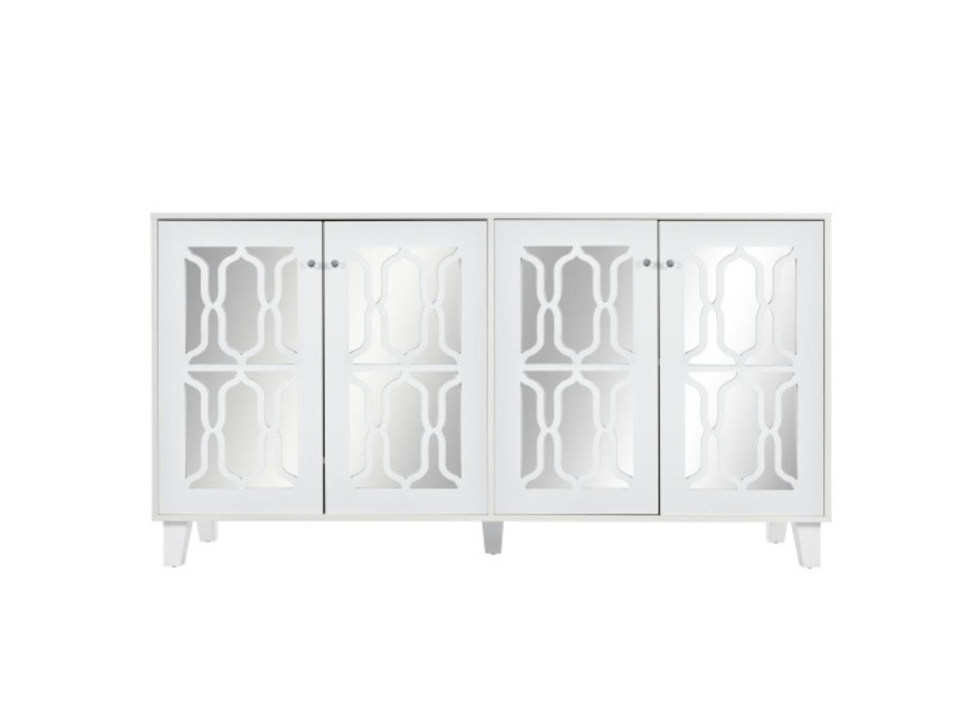 SIDEBOARD White 147.5/40/102 cm - Weiß, Holz (147/102/40cm) - Urban Meuble